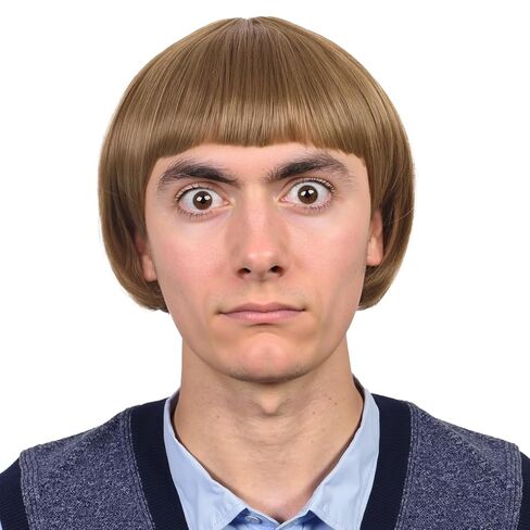 كولورجراوند قصير مستقيم 60 70 ثانية قصع شعر مستعار مضحك للرجال مجنون الفطر شعر مستعار تأثيري لجميع القديسين (شقراء) in Kuwait