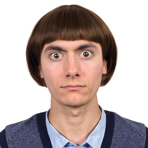 كولورجراوند قصير مستقيم 60 70 ثانية قصع شعر مستعار مضحك للرجال مجنون الفطر شعر مستعار تأثيري لجميع القديسين (شقراء) in Kuwait