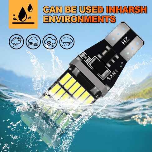 921 912 W16W أضواء عكسية لفورد 2009-2014 F-150 2011-2016 F250 F350 Super Duty Back Up Light 6000K أبيض بارد، لمبة OEM فائقة السطوع، إضاءة 360 درجة قطعتان in Kuwait