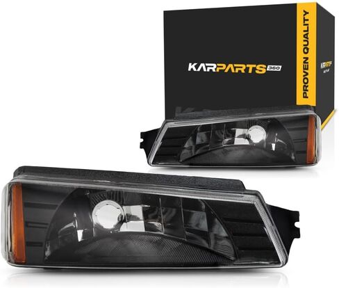 KarParts360 For 2002-2006 Chevy Avalanche 1500 Pair Park/Signal Lights Driver and Passenger Side Unit Includes signal lamp; w/body cladding GM2520184 GM2521184 For 15077336 15077337 in Saudi Arabia