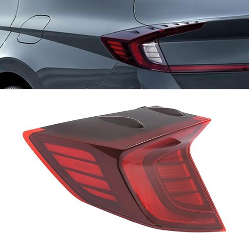 Tail Light Assembly for 2020-2022 Hyundai Sonata SE/SEL (Halogen Turn Signal Light) Tail Back Lamp with Brake Light Direct Replacement Driver Side OE/OEM 92401-L0000 in Kuwait