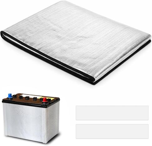 Car Battery Blanket, 40"x 7" Car Battery Blanket Insulation Wrap with 2 Sealing Tape Easy Installation for Extreme Temperature Protection in Saudi Arabia