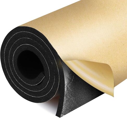 197 مل (5 مم) مادة عازلة للصوت 18 قدم مربع للسيارات المغلقة، إسفنج خلوي تلقائي للصوت، حصيرة عزل الصوت، وسادة عزل درع الحرارة للسيارات لتخميد غطاء صندوق السيارة لباب المرآب in Kuwait