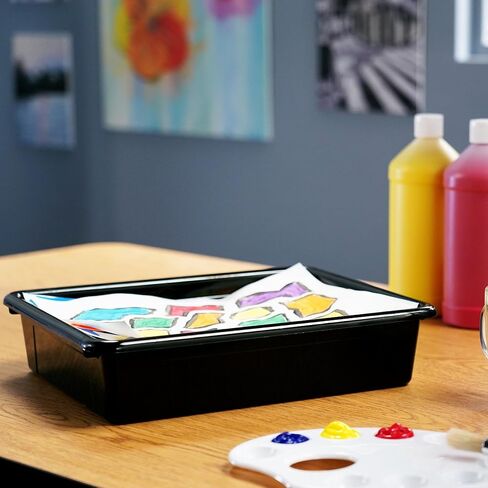 Storex Storage Tray, Letter Size, 10 x 13 x 3 Inches, Black (1 Tray only) in Saudi Arabia