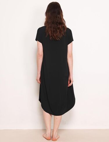 GYS Premium Bamboo Viscose Women's Nightgowns Short Sleeve V Neck Summer Pajama Dress in Saudi Arabia