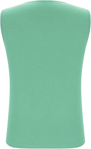 Womens Plus Size Tank Tops Trendy Round Neck Loose Fit Shirts Sleeveless Basic Tops Summer Beach Vacation Outfits in Kuwait