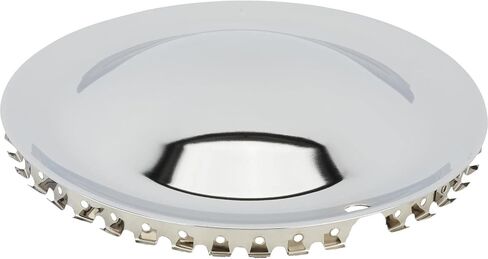 Speedway Motors Full Moon Style 15 Inch Wheel Covers, Chrome Plated Full Moon Hubcap, Snap-On for Easy Installation, 1-3/8" Net Crown, Set of 4 Wheel Covers in Saudi Arabia