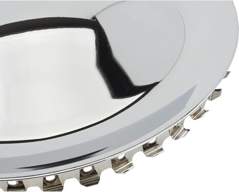 Speedway Motors Full Moon Style 15 Inch Wheel Covers, Chrome Plated Full Moon Hubcap, Snap-On for Easy Installation, 1-3/8" Net Crown, Set of 4 Wheel Covers in Saudi Arabia
