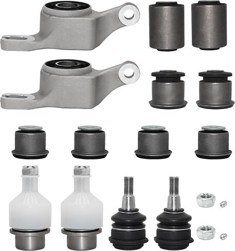 طقم جلبة ذراع التحكم الأمامي 14 قطعة لسيارة جيب جراند شيروكي دودج دورانجو 2011-2015، يستبدل K201333 K201335 K201261 ​​05168158AA 05168158AB 68022600AD 68022624AE in Kuwait