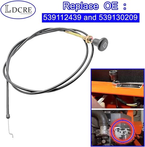 539112439 Choke Cable Compatible with Husqvarna Zero Turn Mower EZ 4216 4217 4819 4822 4824,MZ 52 54 61,RZ Series Lawn Mower | Replace 539130209,Black in Saudi Arabia