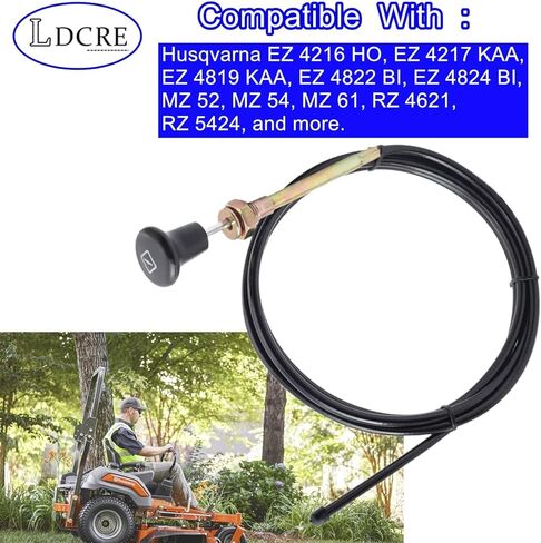 539112439 Choke Cable Compatible with Husqvarna Zero Turn Mower EZ 4216 4217 4819 4822 4824,MZ 52 54 61,RZ Series Lawn Mower | Replace 539130209,Black in Saudi Arabia