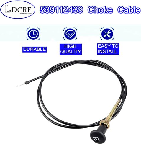 539112439 Choke Cable Compatible with Husqvarna Zero Turn Mower EZ 4216 4217 4819 4822 4824,MZ 52 54 61,RZ Series Lawn Mower | Replace 539130209,Black in Saudi Arabia