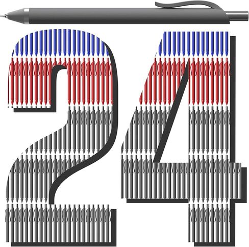 24 Pcs Gel Pens,Black ink Pens,(0.7 mm) Fine Point Pen,Retractable Smooth Writing Pens for Journal,School Office Supplies in Saudi Arabia