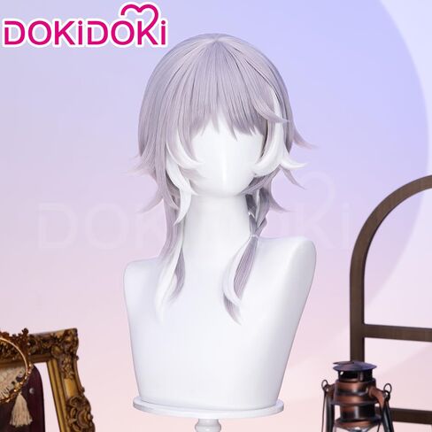 KIRA KIRA Cipher Wig Game Honkai: Star Rail Cipher Wig 60cm Long Straight Blue Gray Highlights Hair for Halloween Cosplay Party in Saudi Arabia