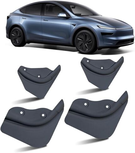 واقي الطين من الطين لطراز Tesla Y 2025 2026، لا يتطلب الحفر، واقي الإطارات في جميع الأحوال الجوية، واقي الطين من TPE للطراز Y (مجموعة من 4) in Kuwait