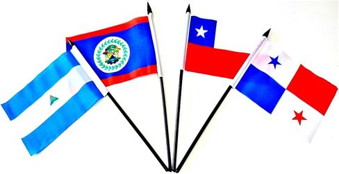 مجموعة علم أمريكا الوسطى والجنوبية 20 علم بوليستر مقاس 4x6 بوصة علم واحد لكل دولة في أمريكا الوسطى والجنوبية in Kuwait