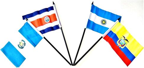 مجموعة علم أمريكا الوسطى والجنوبية 20 علم بوليستر مقاس 4x6 بوصة علم واحد لكل دولة في أمريكا الوسطى والجنوبية in Kuwait