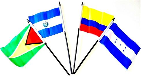 مجموعة علم أمريكا الوسطى والجنوبية 20 علم بوليستر مقاس 4x6 بوصة علم واحد لكل دولة في أمريكا الوسطى والجنوبية in Kuwait