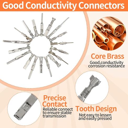 26Type Pin Connectors Kit with Crimping Pliers,827pcs Automotive Car Electrical Wire Pins 1/1.5/1.8/2.2/2.8/3.5mm Non Insulated Wire Terminal Pin Kit. in Saudi Arabia