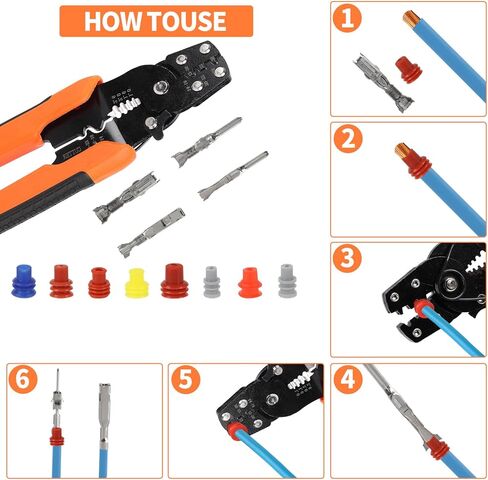 26Type Pin Connectors Kit with Crimping Pliers,827pcs Automotive Car Electrical Wire Pins 1/1.5/1.8/2.2/2.8/3.5mm Non Insulated Wire Terminal Pin Kit. in Saudi Arabia