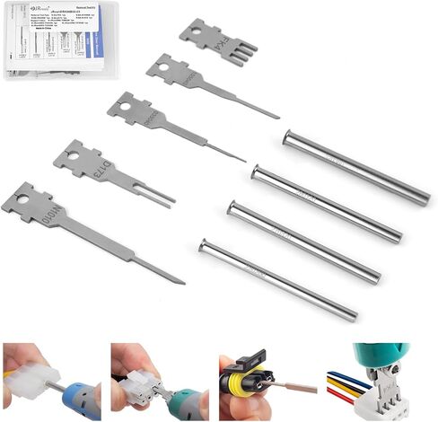 JRready JRconDRK00B09-03 Upgraded Replacement Tips for Pin Removal Tool 9PCS Pin Extractor Tool Tips Terminal Removal Tool Kit for TE/AMP Molex Harting Connectors & More in Saudi Arabia
