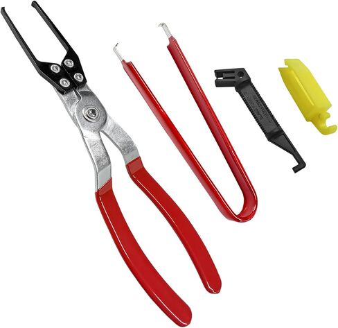 4PCS Automotive Relay Fuse Puller Tool, Non-Slip Relay Puller Pliers with 3 Fuse Removal Tools, Battery Terminal Wiper Remover Vehicle Electrical Disconnect Pliers, Car Accessories in Saudi Arabia