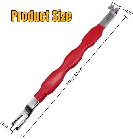 Automotive Electrical Terminal Connector Separator Removal Tool, Electrical Connector Removal Tool with Straight & Curved Head Dual-Head Designs, Universal Automotive Electrical Tools(RED) in Saudi Arabia