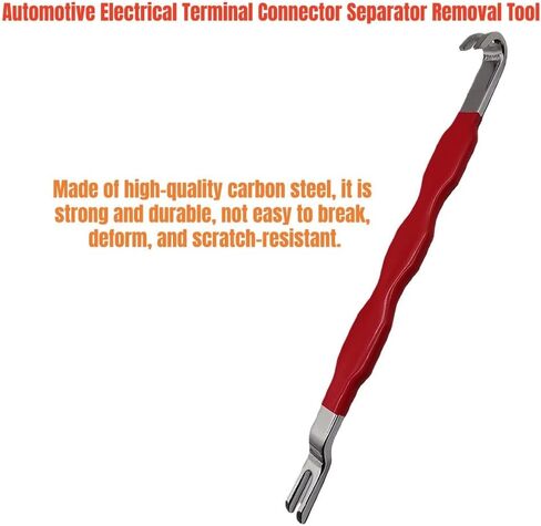 Automotive Electrical Terminal Connector Separator Removal Tool, Electrical Connector Removal Tool with Straight & Curved Head Dual-Head Designs, Universal Automotive Electrical Tools(RED) in Saudi Arabia