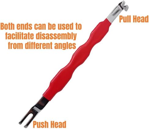 Automotive Electrical Terminal Connector Separator Removal Tool, Electrical Connector Removal Tool with Straight & Curved Head Dual-Head Designs, Universal Automotive Electrical Tools(RED) in Saudi Arabia