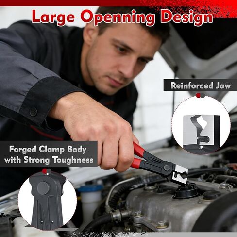 طقم كماشة قطع الكهرباء 5 قطع، أداة إزالة وصلة طرفية للسيارات كماشة مشبك خرطوم مع قفازات لخط الوقود وأجهزة الاستشعار والأسلاك والملفات in Kuwait