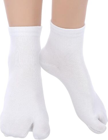 4Pairs Japan Tabi Socks for Flip Flop, Japanese Elastic Split Toe Socks Cotton Non Slip Toes Separated Sock for Geta Samurai Japanese Split Toe Sandals Ninja Slipper Men Women in Saudi Arabia