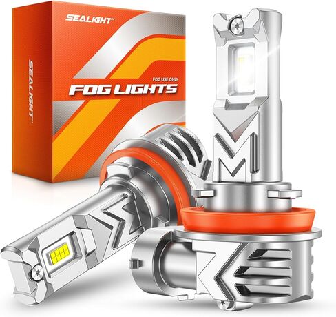 مصابيح الضباب LED SEALIGHT 5202 أو DRL، 6000K زينون أبيض، PS24W 5202 مصابيح الضباب LED، سطوع 400%، حجم هالوجين صغير 1:1، اختراق قوي للضوء، حزمة من 2 in Saudi Arabia