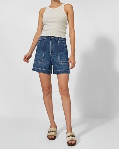 Jorts Women Baggy with Pockets-Baggy Denim Shorts Women, Casual Wide Leg Summer Jean Shorts, High-Waisted in Saudi Arabia