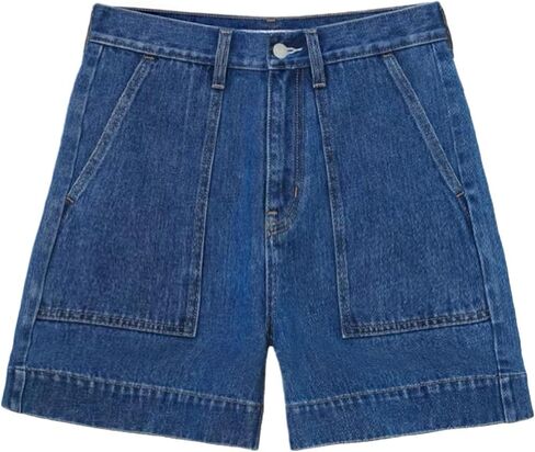 Jorts Women Baggy with Pockets-Baggy Denim Shorts Women, Casual Wide Leg Summer Jean Shorts, High-Waisted in Saudi Arabia