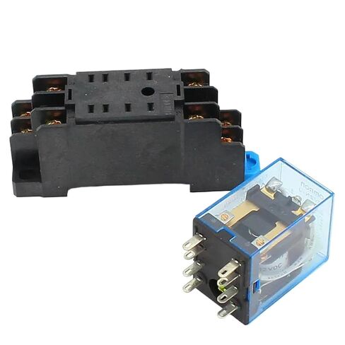 MY2P HH52P MY2NJ Relay Coil General Purpose DPDT Micro mini Relay with Socket Base Holder 110VAC in Saudi Arabia