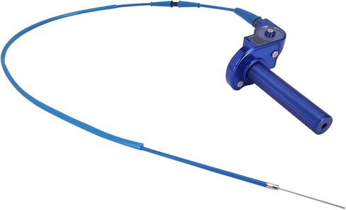 Motorcycle Twist Throttle 7/8" 22mm with Throttle Cable CNC Assembly Universal for TTR 110 230 YZ 85 125 250 PW 50 80 Dirt Pit Mini Bike Blue in Saudi Arabia