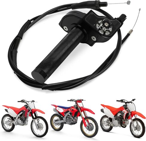 Motorcycle Twist Throttle 7/8" 22mm with Throttle Cable CNC Assembly Universal for TTR 110 230 YZ 85 125 250 PW 50 80 Dirt Pit Mini Bike Blue in Saudi Arabia