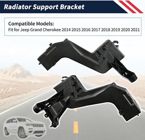 2PCS Radiator Support Bracket 68223400AA Compatible with Jeep Grand Cherokee 2014-2021 Replace 68223399AA CH1225271 CH1225272,Left & Right Headlight Mounting Bracket in Saudi Arabia