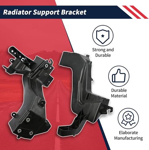 2PCS Radiator Support Bracket 68223400AA Compatible with Jeep Grand Cherokee 2014-2021 Replace 68223399AA CH1225271 CH1225272,Left & Right Headlight Mounting Bracket in Saudi Arabia