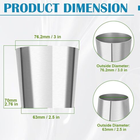 Mandrel Exhaust Bend Elbow Pipe Concentric Reducer Car Exhaust Adapter for Car Piping, 201 Stainless Steel, 2.5 Inch to 3 Inch OD, 2 PCS in Saudi Arabia