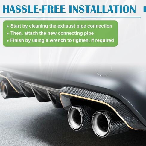 Mandrel Exhaust Bend Elbow Pipe Concentric Reducer Car Exhaust Adapter for Car Piping, 201 Stainless Steel, 2.5 Inch to 3 Inch OD, 2 PCS in Saudi Arabia