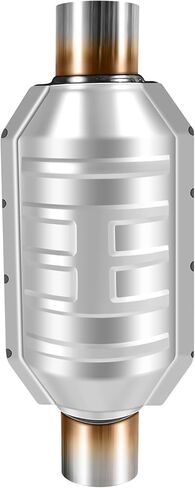 2.5 inch Inlet/Outlet Catalytic Converter with Heat Shield, Universal Direct-Fit Cat Convertor 2.5" Catalyst Converter Automotive Replacement with O2 Port 15" Length (EPA Compliant) in Saudi Arabia