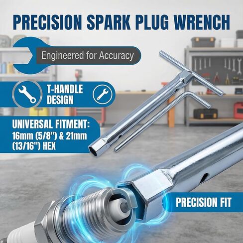 19576S 5/8" & 13/16" Spark Plug Wrench, 8-Inch Replaces 19374S/19374/690966/19576, Fits Many Briggs & Stratton Engine Series,1 Pack in Kuwait