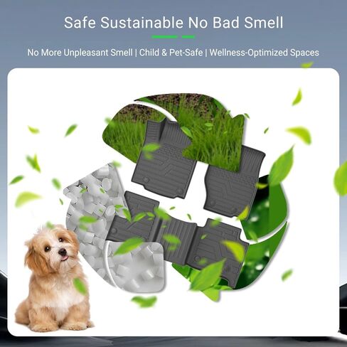 حصيرة مسند الظهر xipoqix Cargo Liner متوافقة مع 2011-2021 Jeep Grand Cherokee Cargo Mat TPE استبدال واقي المقعد الخلفي لملحقات Jeep Grand Cherokee 2011-2021 (حصيرة صندوق السيارة + حصيرة مسند الظهر) in Kuwait