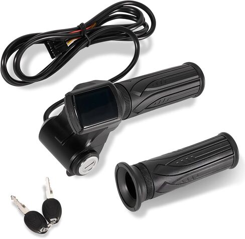 leaptrend Throttle 36V Fit for Hoverfly Z5 & Gotrax Flex Electric Scooter with LCD Display/Switch/2 Keys, E-Scooter Twist Accelerator Handle Grip Set w/Battery Display Power Lock Light Switch, 6-Pin in Kuwait