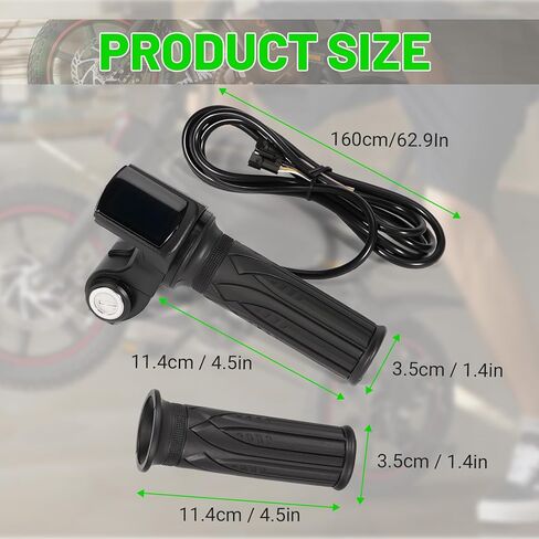 leaptrend Throttle 36V Fit for Hoverfly Z5 & Gotrax Flex Electric Scooter with LCD Display/Switch/2 Keys, E-Scooter Twist Accelerator Handle Grip Set w/Battery Display Power Lock Light Switch, 6-Pin in Kuwait