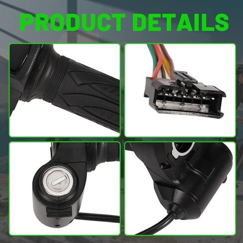 leaptrend Throttle 36V Fit for Hoverfly Z5 & Gotrax Flex Electric Scooter with LCD Display/Switch/2 Keys, E-Scooter Twist Accelerator Handle Grip Set w/Battery Display Power Lock Light Switch, 6-Pin in Kuwait