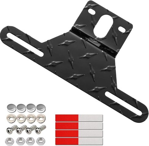 Trailer License Plate Holder Aluminum Heavy-Duty Bracket Holder Trailer License Plate Bracket Frame for Trucks Trailers RVs Boats 1 Pack Universal License Plates with Mounting Screws Caps（Black） in Saudi Arabia