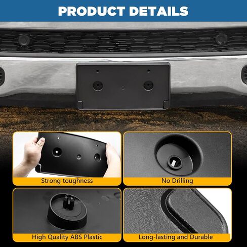 TOPUS Front Bumper License Plate Frame for Dodge Ram 1500 2019 2020 2021 2022 2023 2024 License Plate Holder Bracket Mount Replacement for Ram DT CH1068151 68274215AE in Saudi Arabia