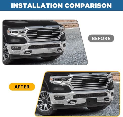 TOPUS Front Bumper License Plate Frame for Dodge Ram 1500 2019 2020 2021 2022 2023 2024 License Plate Holder Bracket Mount Replacement for Ram DT CH1068151 68274215AE in Saudi Arabia